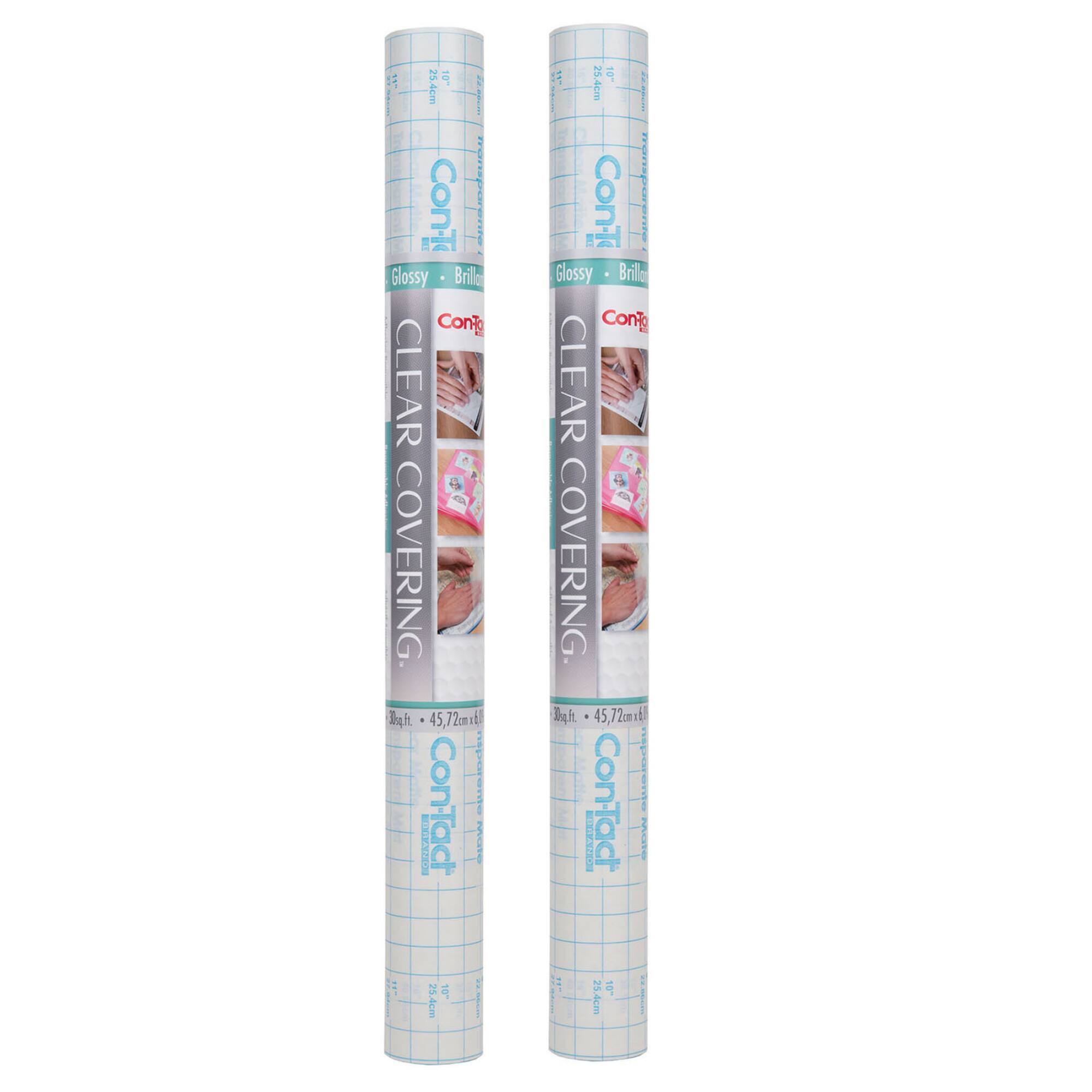 Con-Tact Clear Cover™ Clear Glossy Adhesive Covering, 18" x 16 ft.